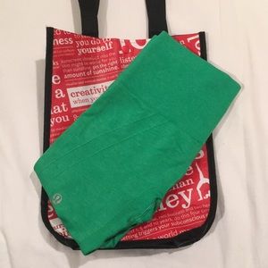 Green Crop Lululemon Pants